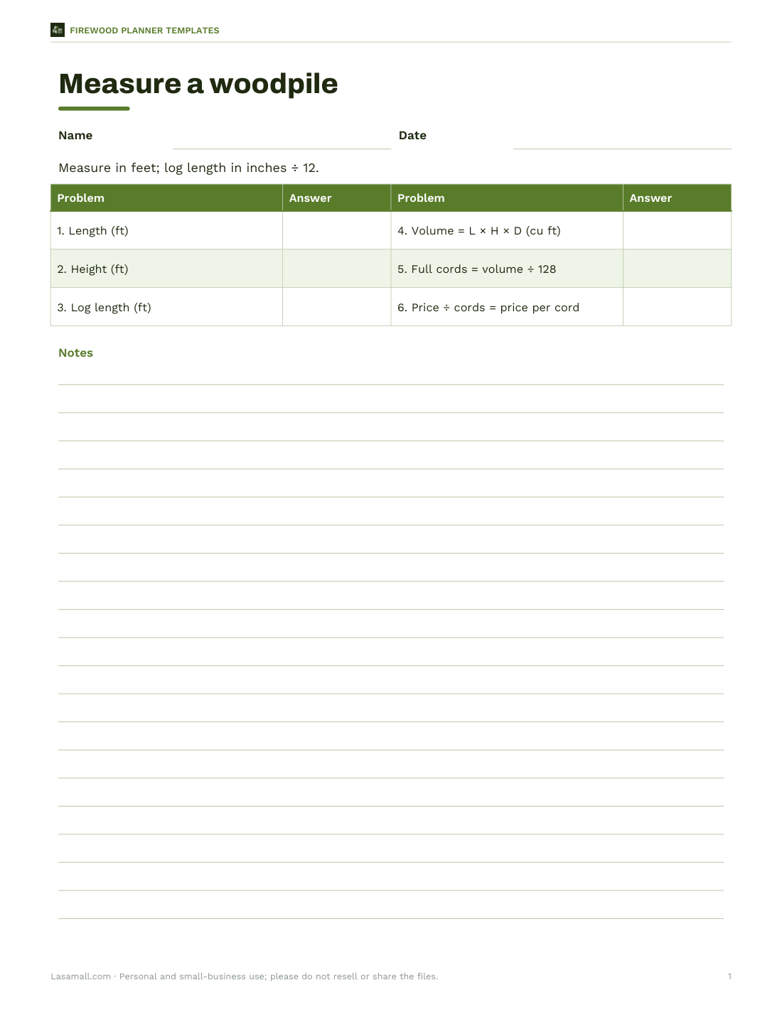 Preview of the first page of Measurement worksheet